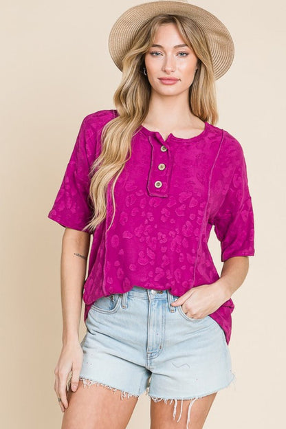 BOMBOM At The Fair Animal Textured Top - Rochelle's House LLC