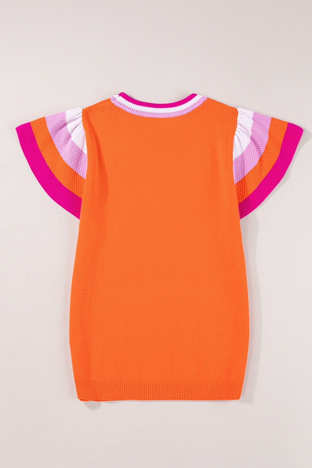 Color Block Round Neck Knit Top - Rochelle's House LLC