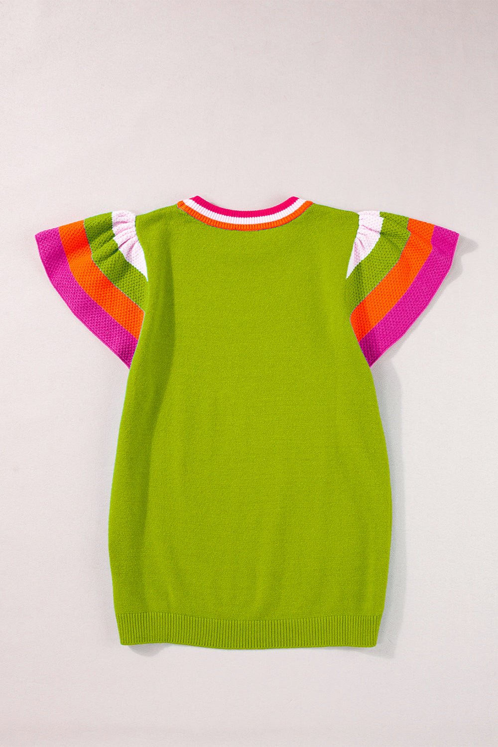 Color Block Round Neck Knit Top - Rochelle's House LLC