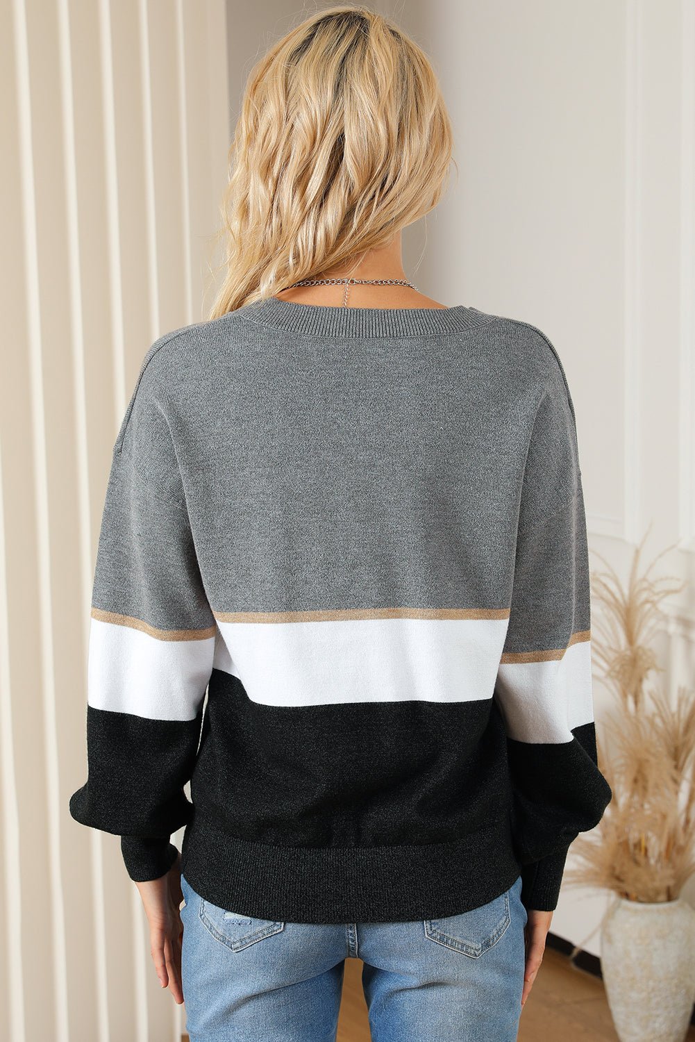Back view of product with easy, flowy drape