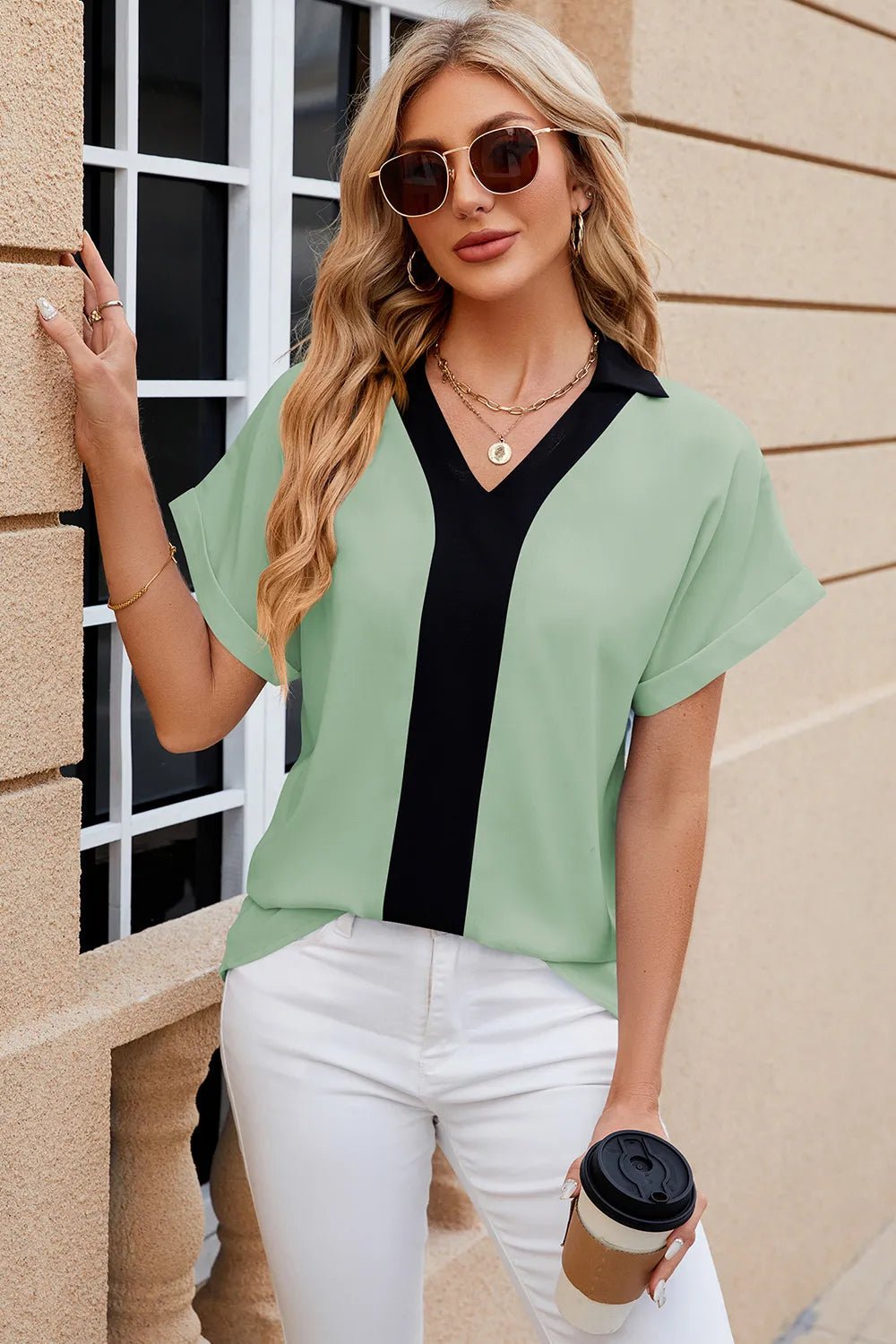 Lifestyle image of product styled for a chic daytime look