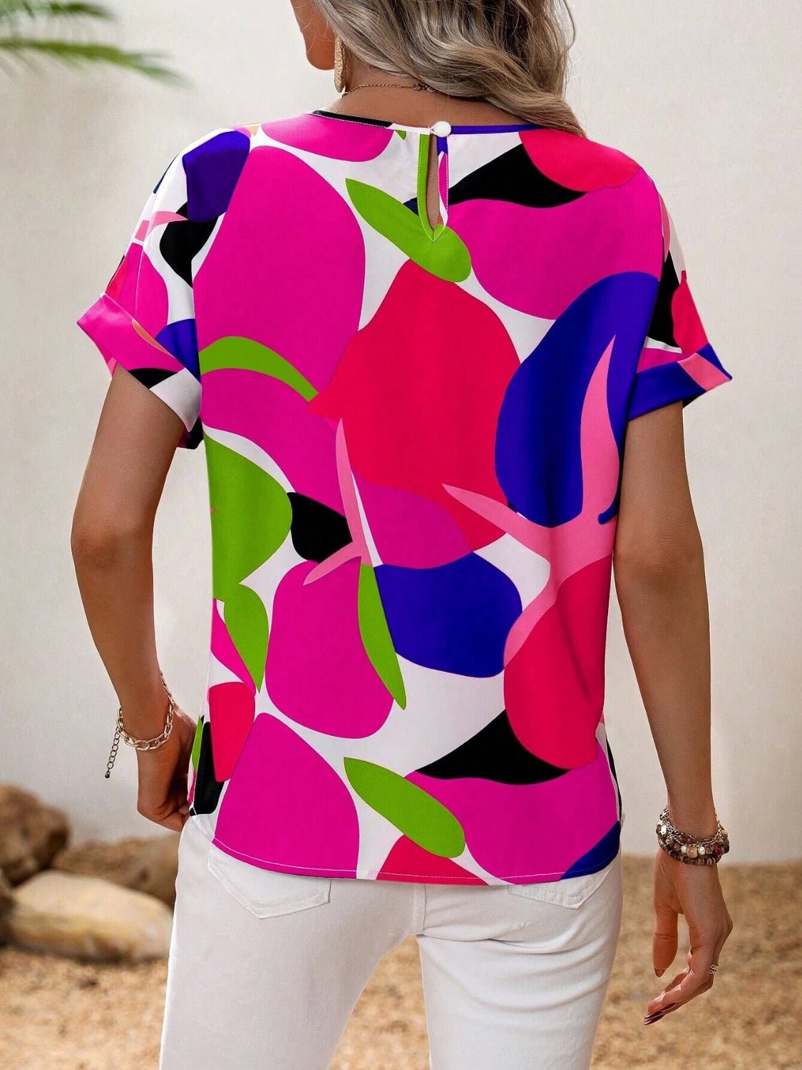 Back view of product with easy, flowy drape