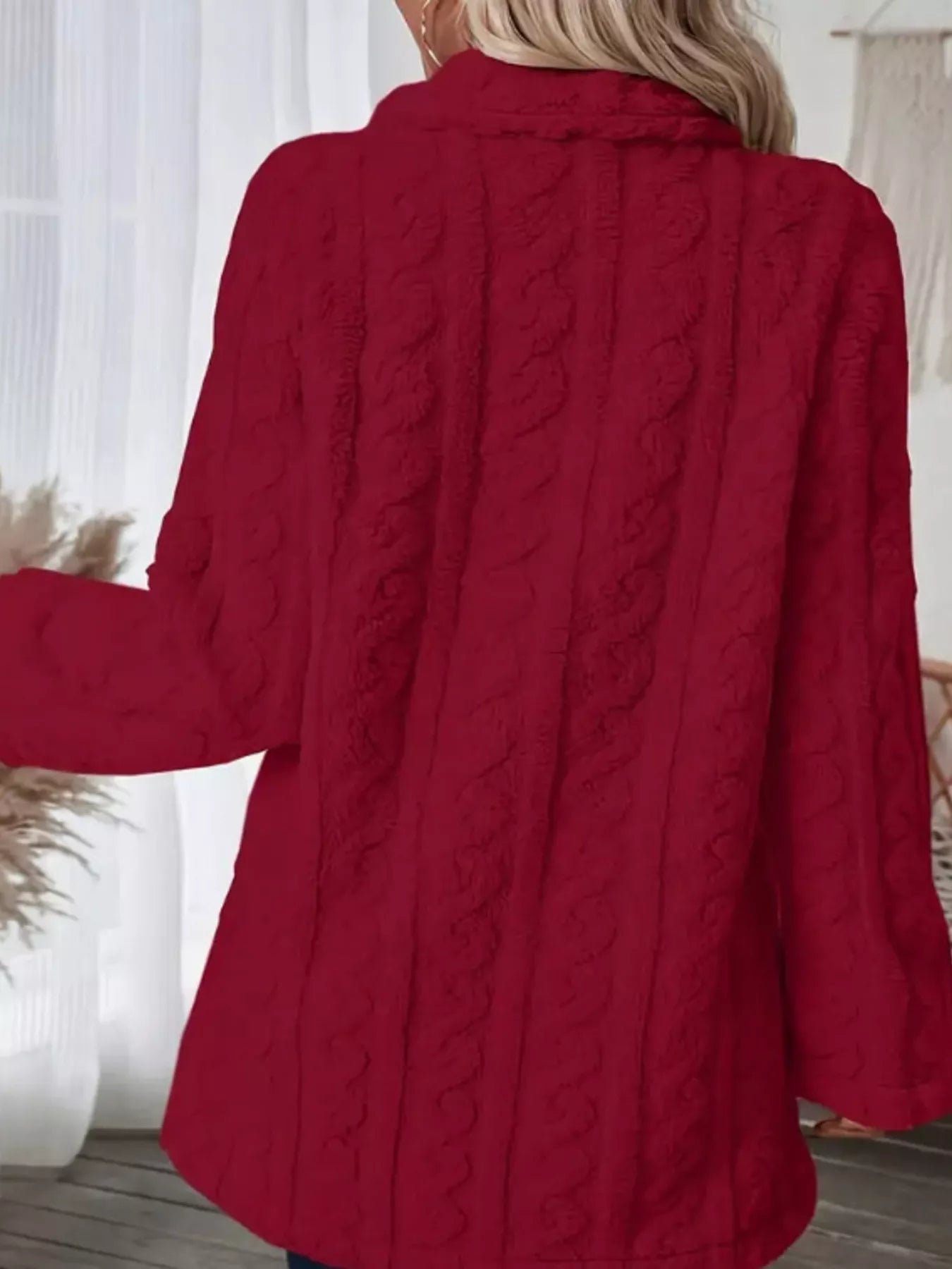 Cozy Faux Shearling Double - Breasted Outerwear - Rochelle's House LLC