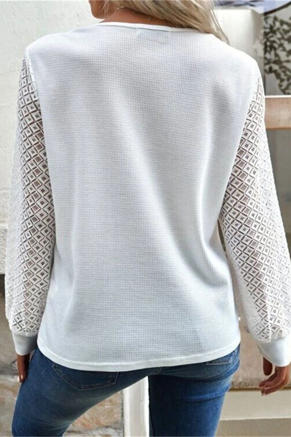 Back view of product with easy, flowy drape
