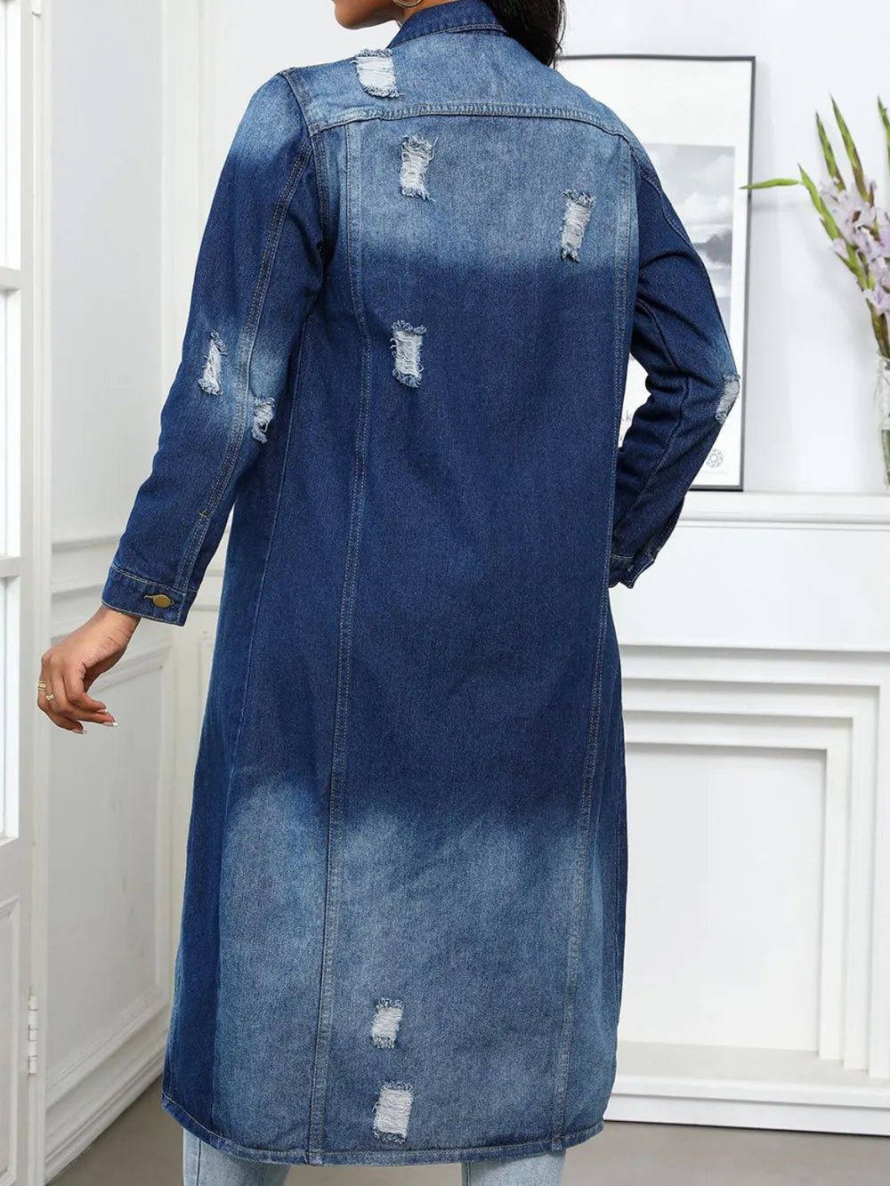 Back view of product with easy, flowy drape