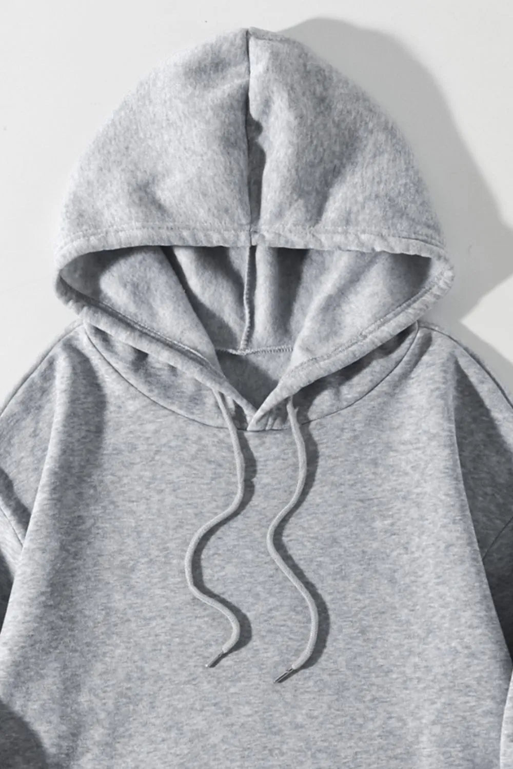 Drawstring Dropped Shoulder Hoodie - Rochelle's House LLC