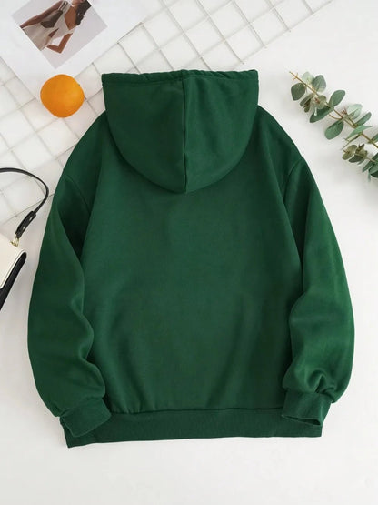 Drawstring Dropped Shoulder Hoodie - Rochelle's House LLC