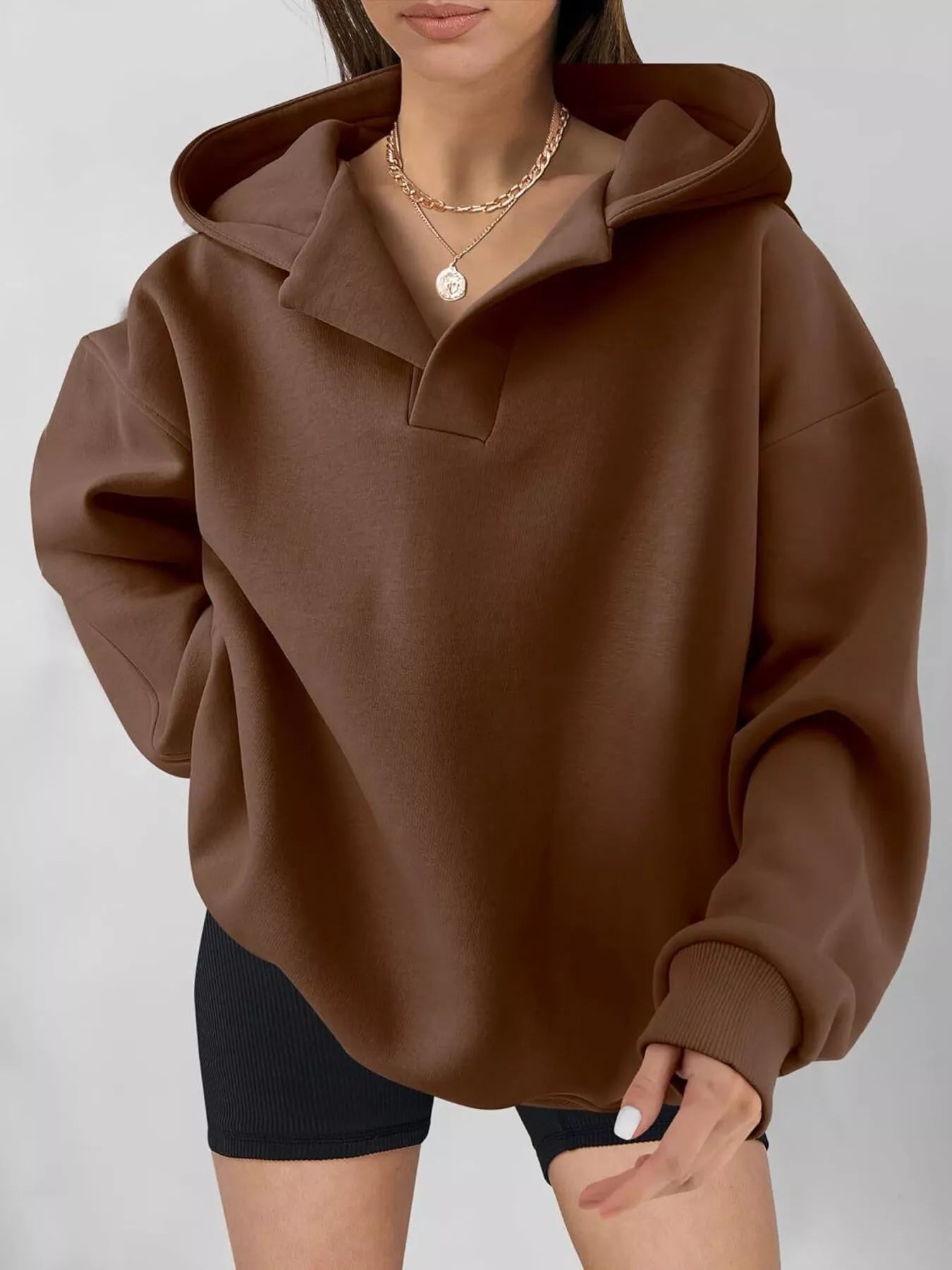 Dropped Shoulder Long Sleeve Sweatshirt - Rochelle's House LLC