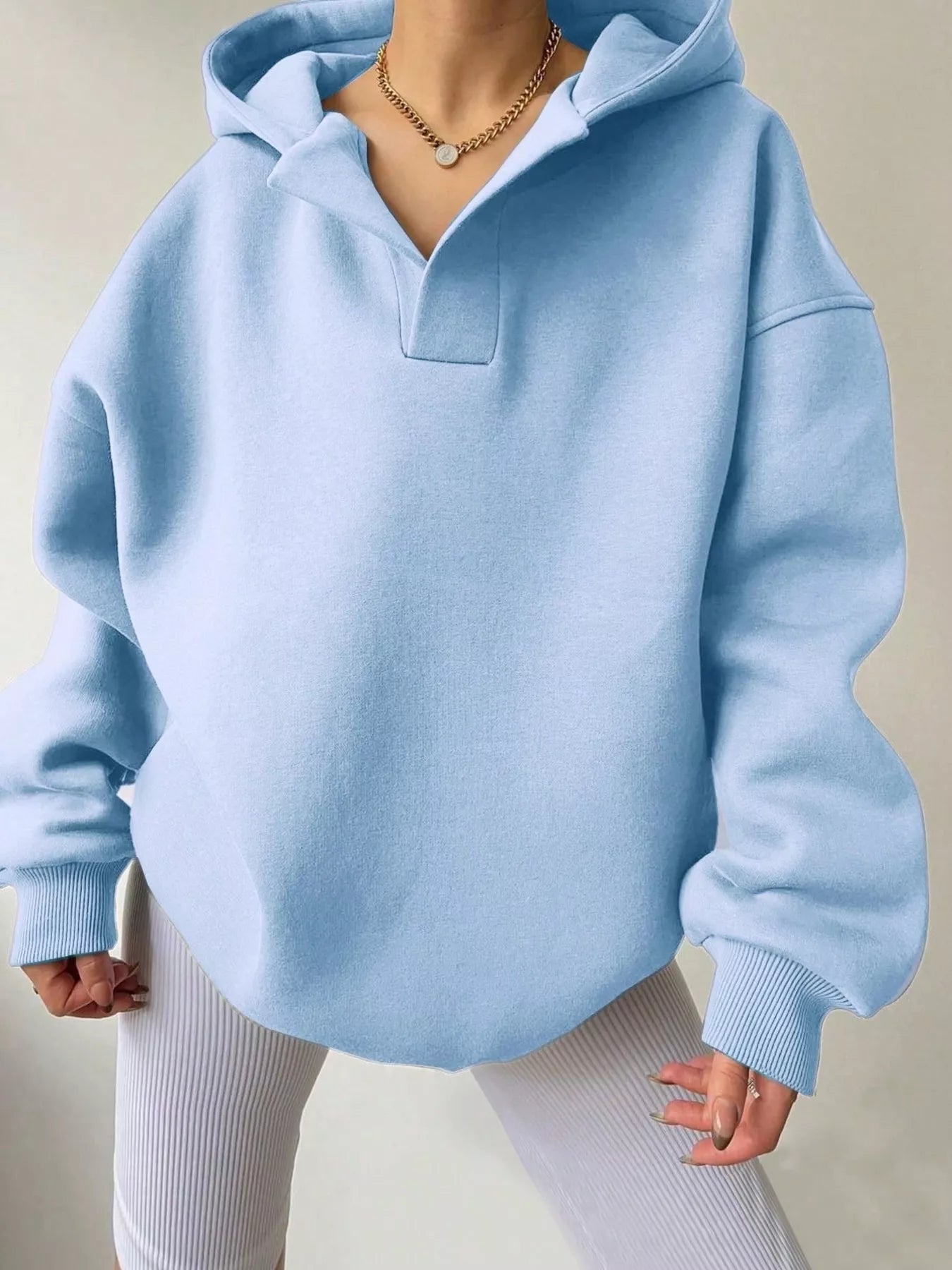 Dropped Shoulder Long Sleeve Sweatshirt - Rochelle's House LLC