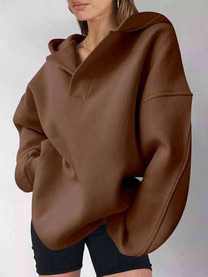 Dropped Shoulder Long Sleeve Sweatshirt - Rochelle's House LLC