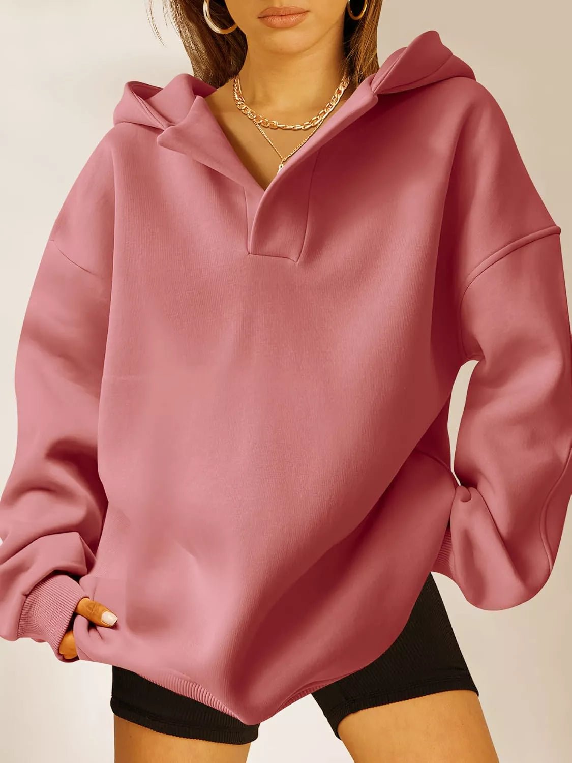 Dropped Shoulder Long Sleeve Sweatshirt - Rochelle's House LLC