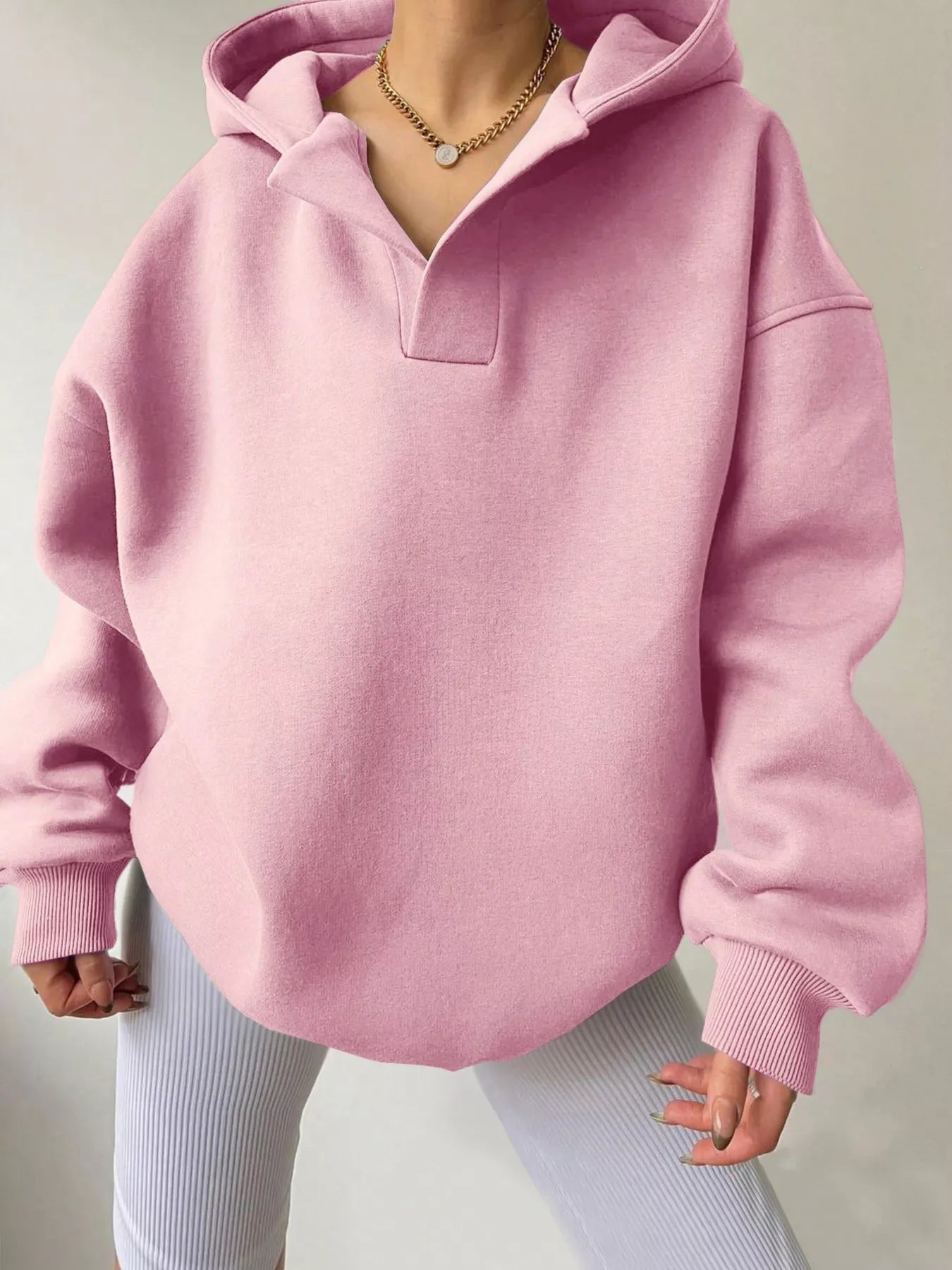Dropped Shoulder Long Sleeve Sweatshirt - Rochelle's House LLC