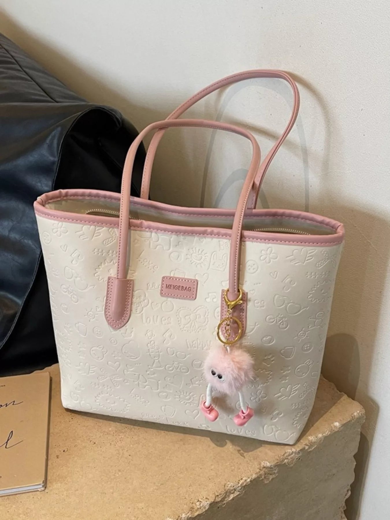 Embossed Pattern Tote Bag - Rochelle's House LLC