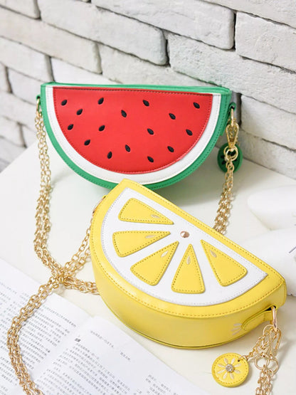Fruit - Shaped Crossbody Bag with Chain Strap - Rochelle's House LLC