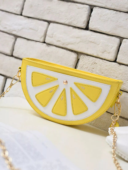 Fruit - Shaped Crossbody Bag with Chain Strap - Rochelle's House LLC