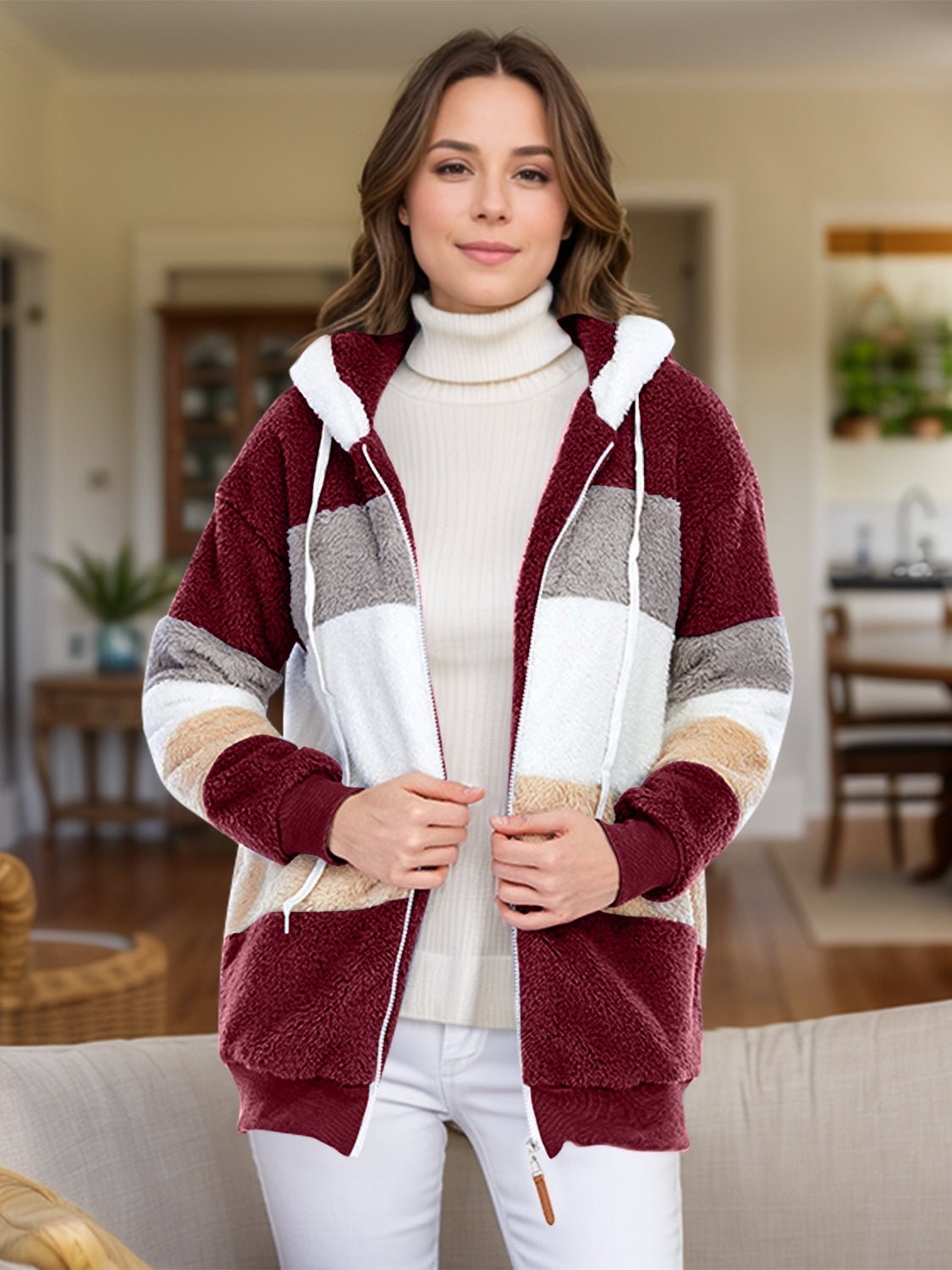 Lifestyle image of product styled for a chic daytime look