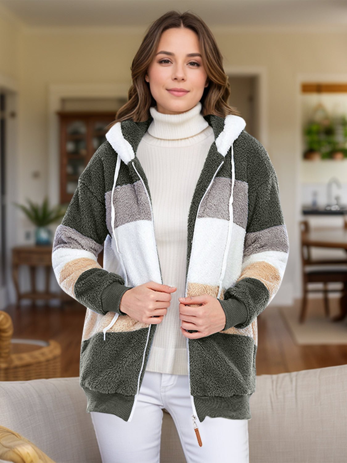 Lifestyle image of product styled for a chic daytime look