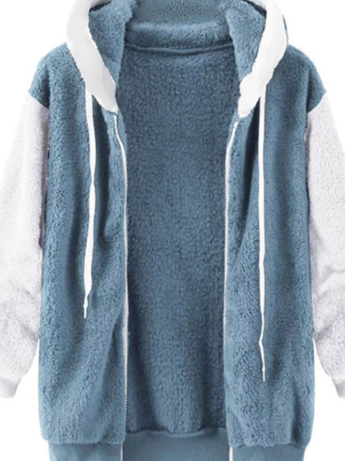 Full Size Fleece Zip - Up Hooded Outerwear Plus Size - Rochelle's House LLC