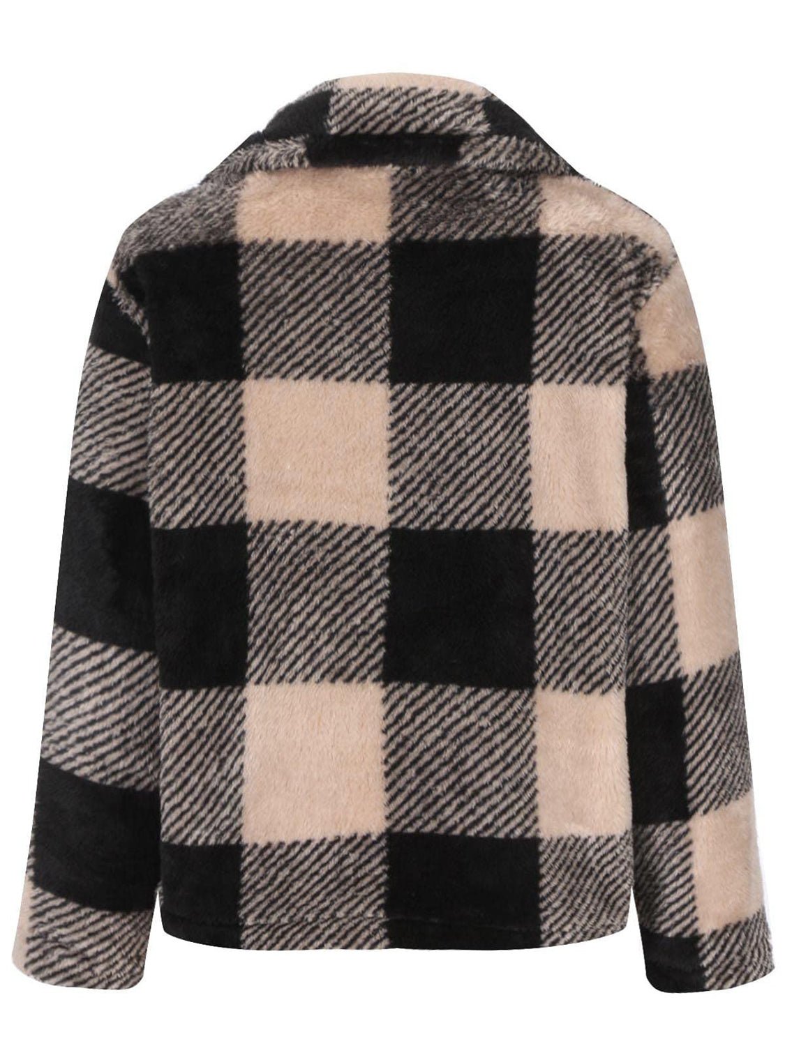 Full Size Plaid Zip Up Long Sleeve Jacket - Rochelle's House LLC