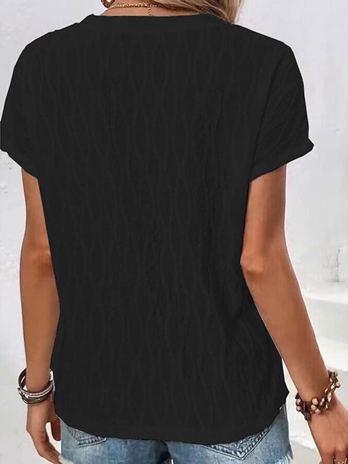 Full Size Round Neck Short Sleeve T-Shirt - Rochelle's House LLC