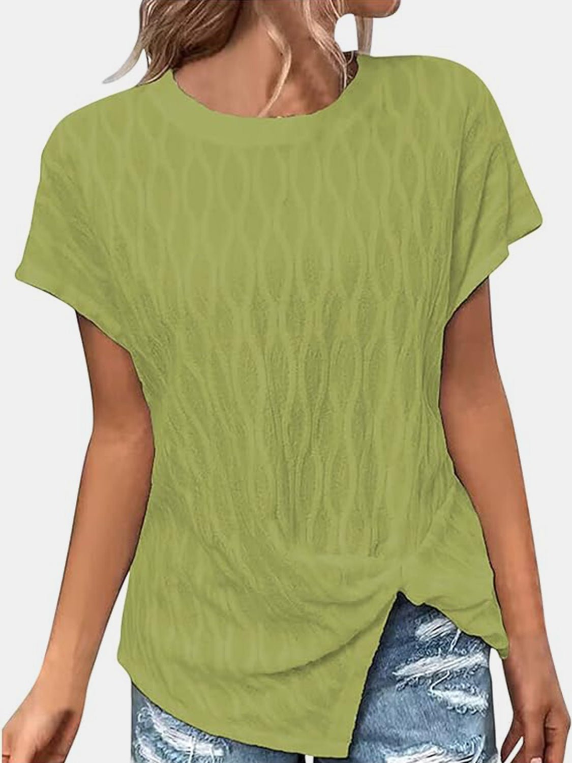 Full Size Round Neck Short Sleeve T-Shirt - Rochelle's House LLC