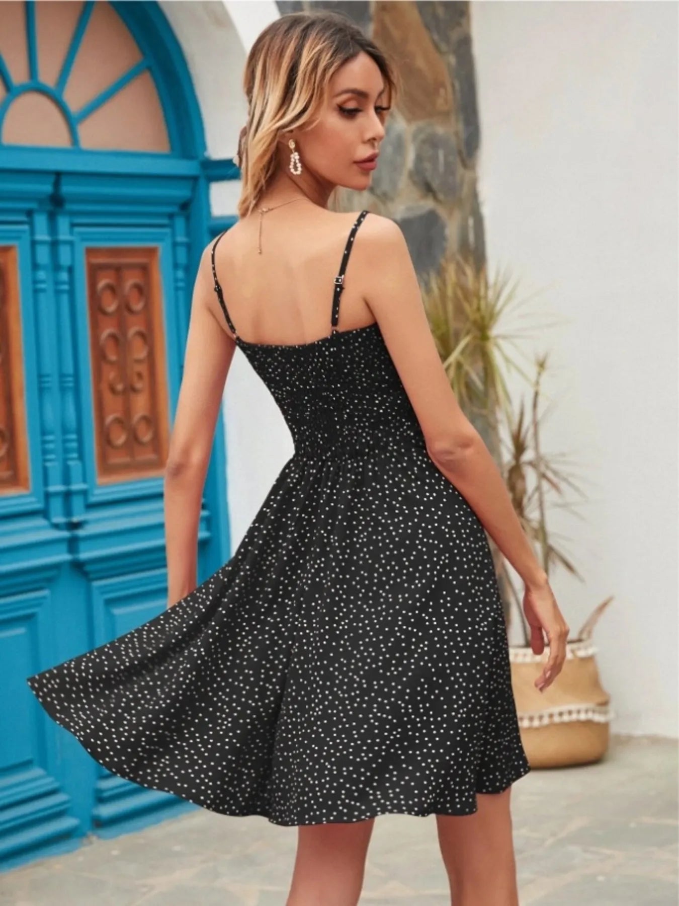 Lifestyle image of product styled for a chic daytime look