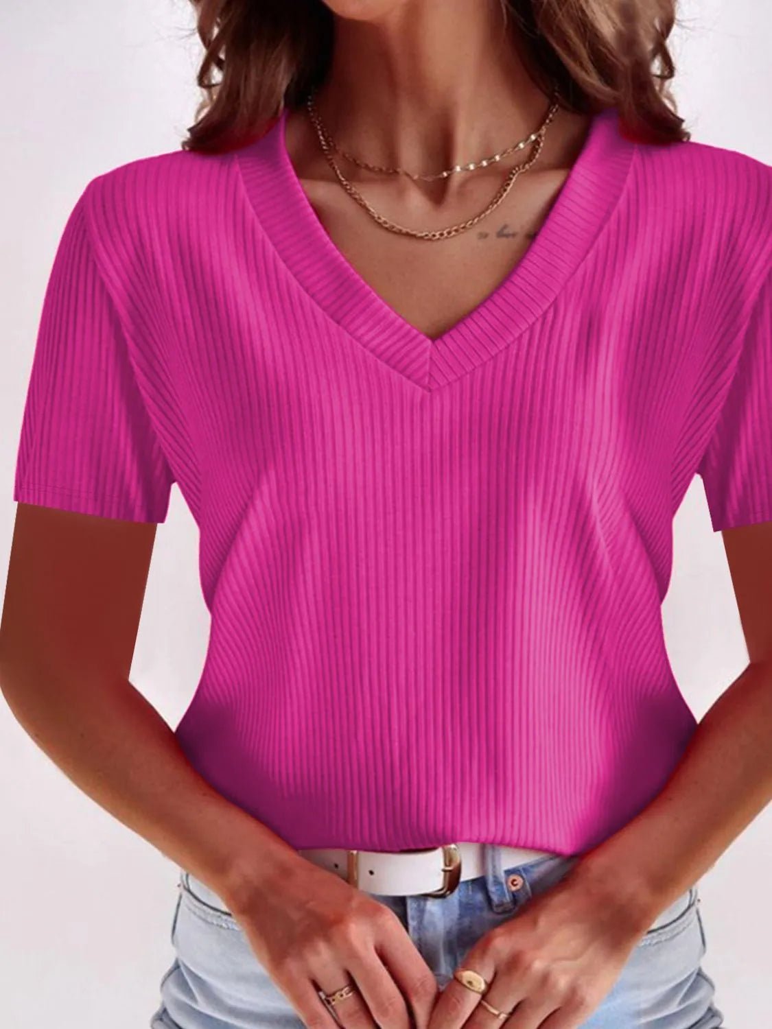 Back view of product with easy, flowy drape