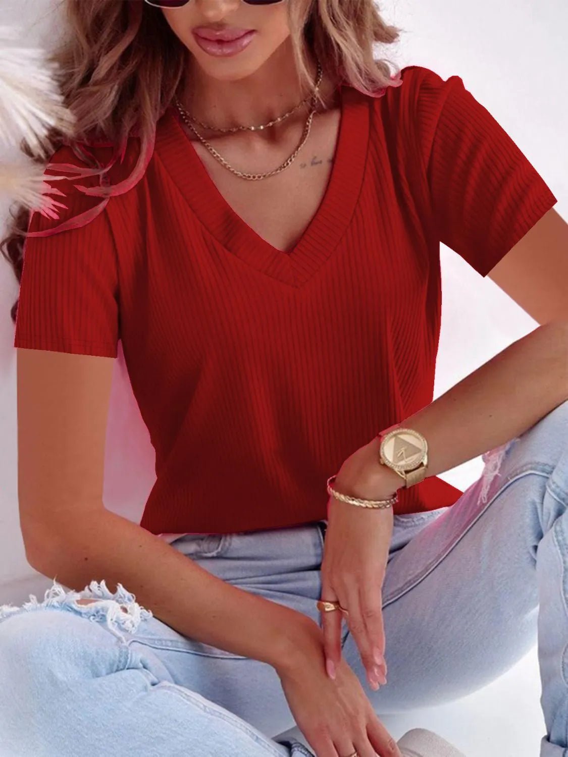 Lifestyle image of product styled for a chic daytime look