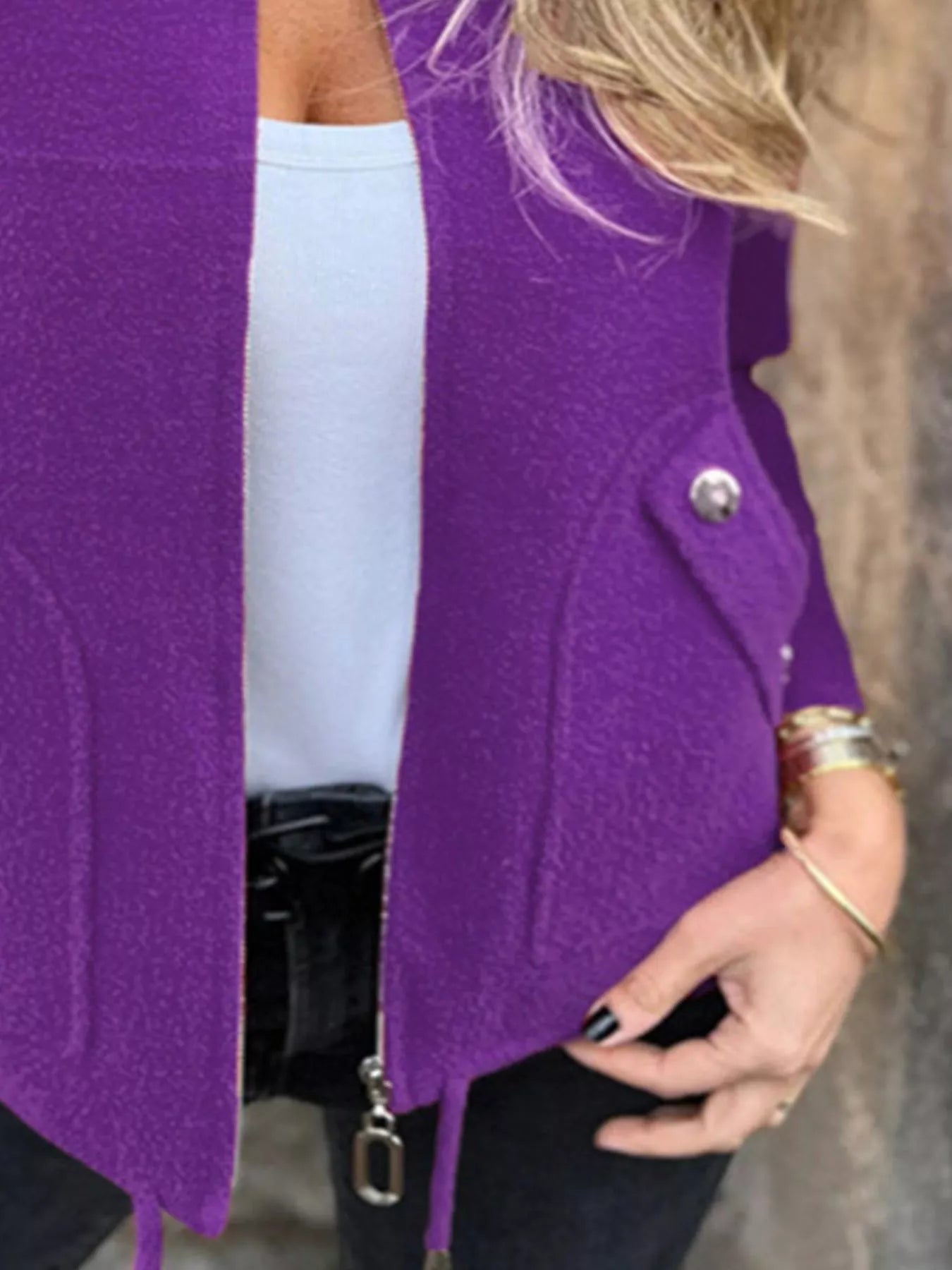 Lifestyle image of product styled for a chic daytime look