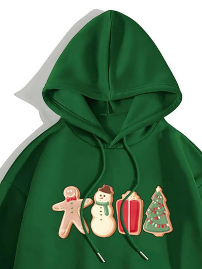 Graphic Drawstring Hoodie with Pocket - Rochelle's House LLC