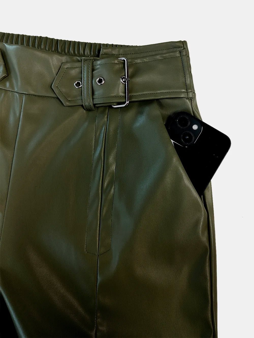 Side view of product highlighting flattering shape and movement