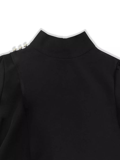 High Neck Asymmetric Top and Pants Set - Rochelle's House LLC