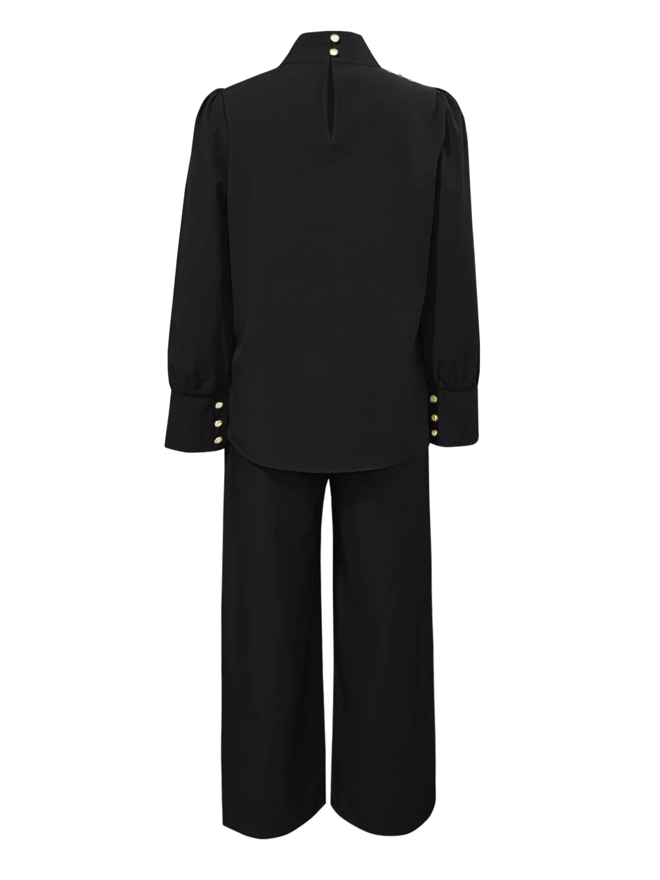 High Neck Asymmetric Top and Pants Set - Rochelle's House LLC