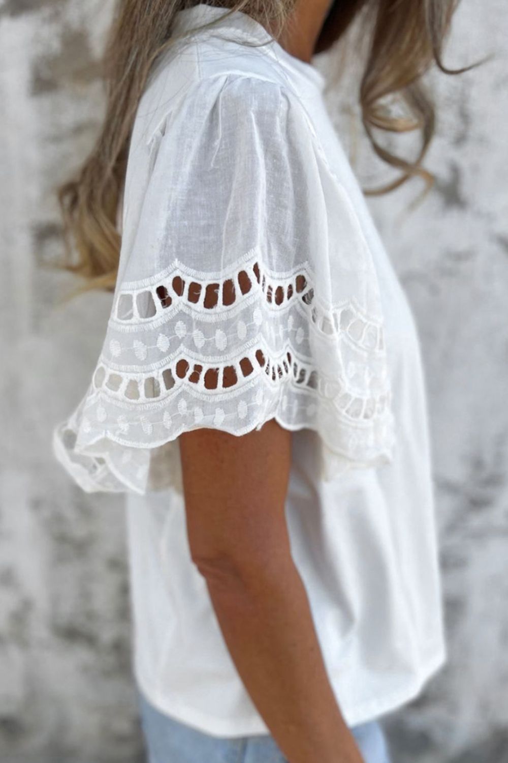 Close-up of product showing fabric texture and finish