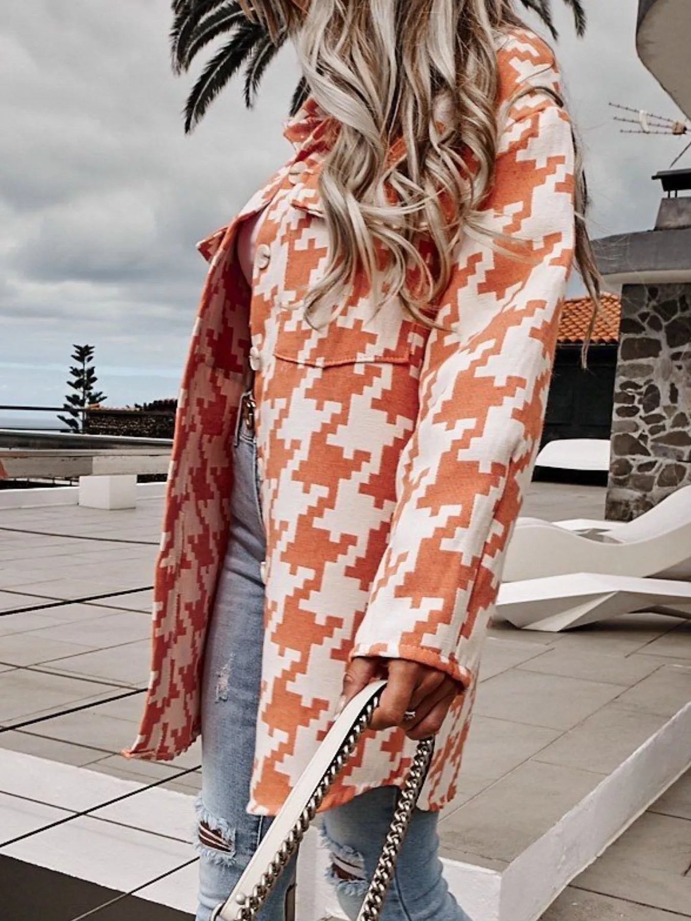 Lifestyle image of product styled for a chic daytime look