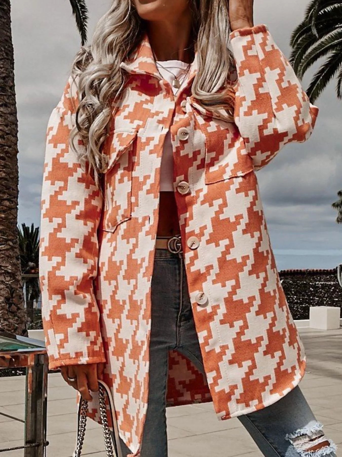 Lifestyle image of product styled for a chic daytime look