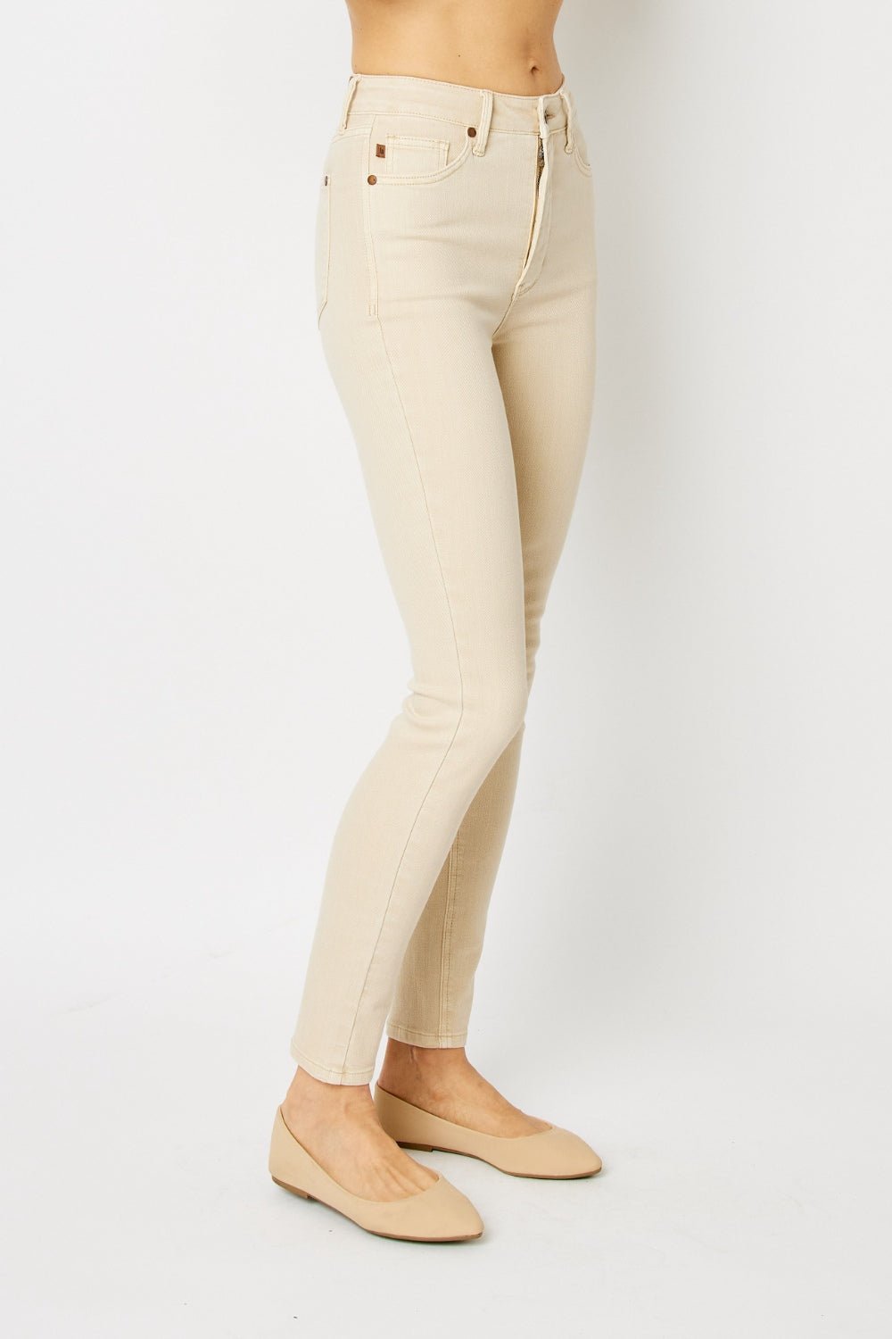 Judy Blue Full Size Garment Dyed Tummy Control Skinny Jeans - Rochelle's House LLC