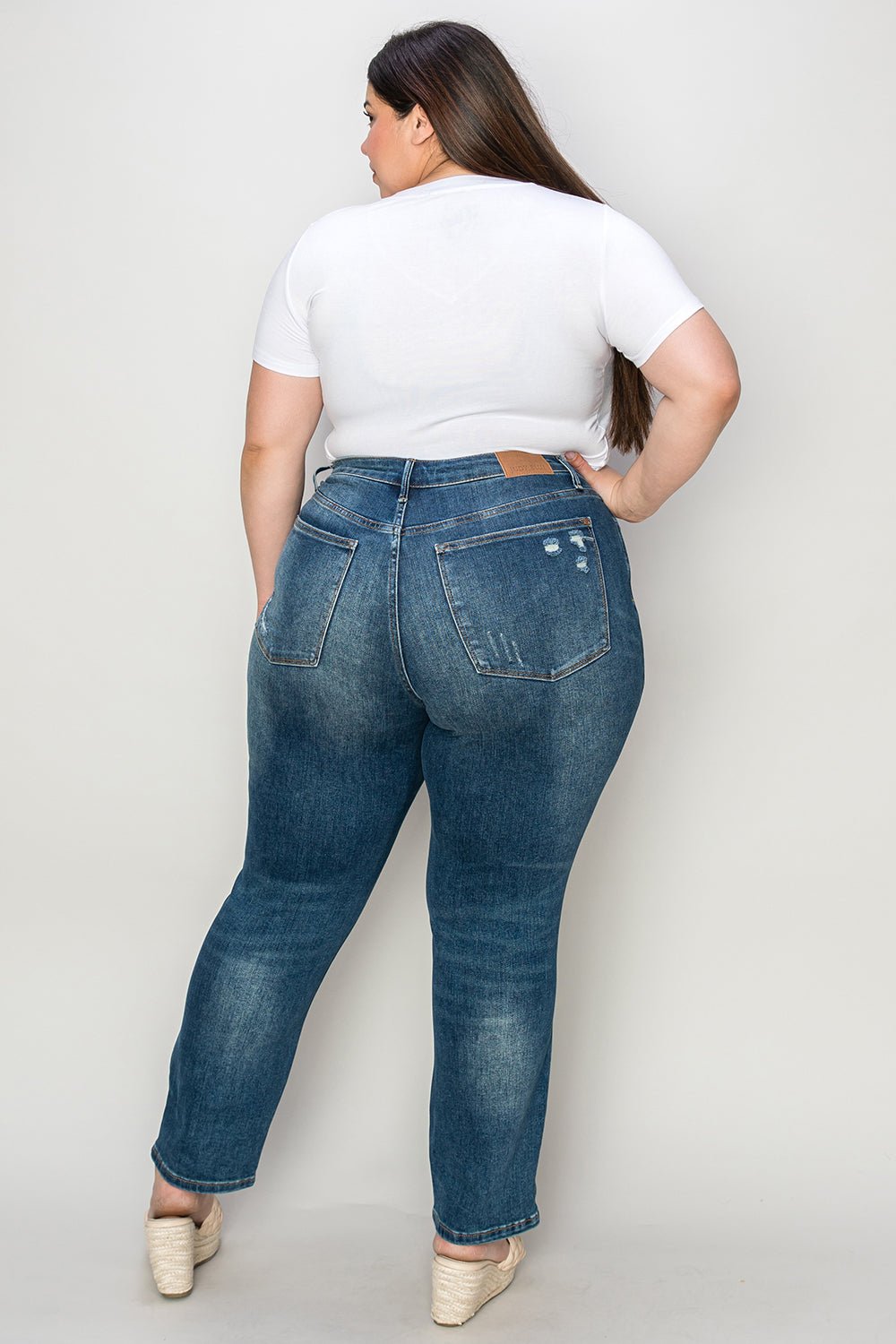 Judy Blue Full Size Tummy Control High Waist Slim Jeans - Rochelle's House LLC