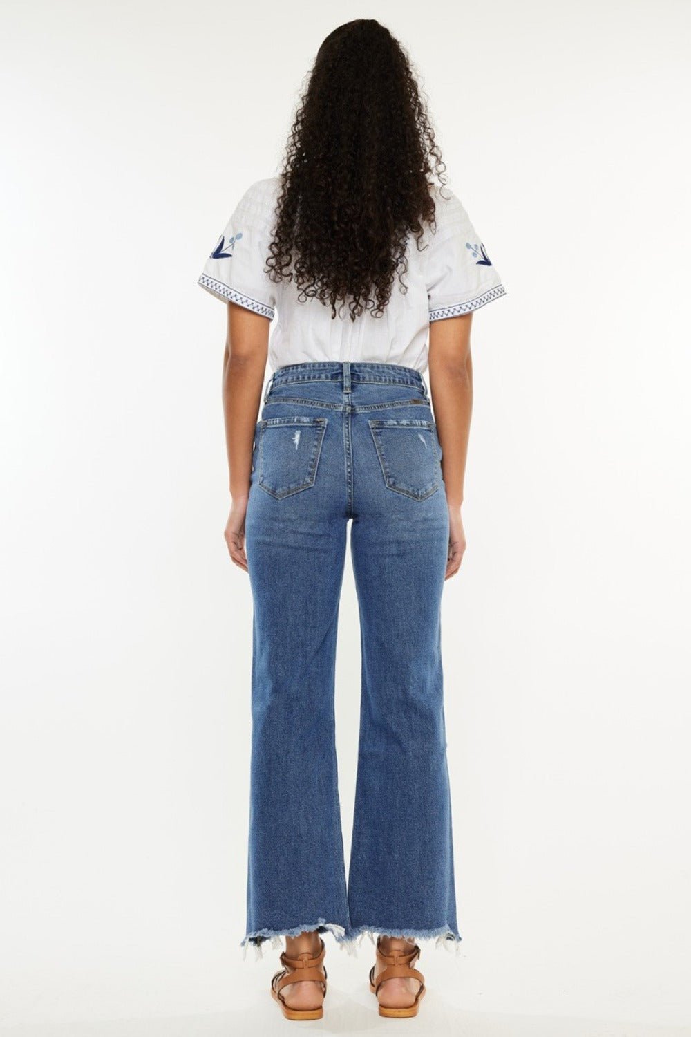 Kancan Full Size High Rise Slim Wide Leg Jeans - Rochelle's House LLC