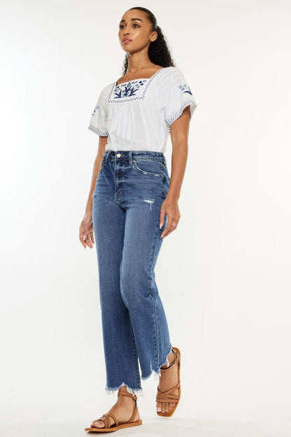 Kancan Full Size High Rise Slim Wide Leg Jeans - Rochelle's House LLC