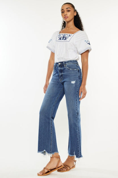 Kancan Full Size High Rise Slim Wide Leg Jeans - Rochelle's House LLC