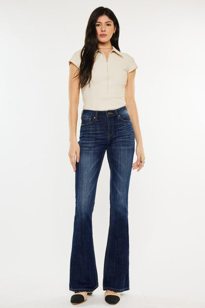 Kancan Full Size Mid Rise Slim Flare Jeans - Rochelle's House LLC
