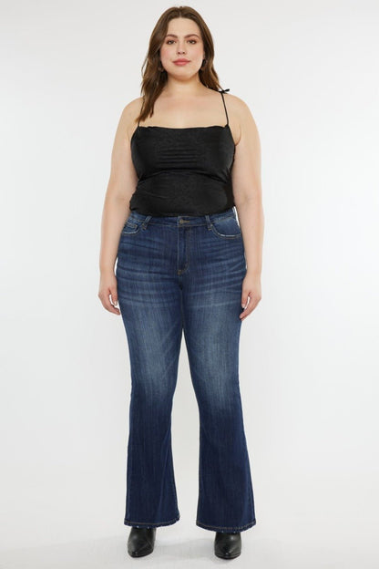 Kancan Full Size Mid Rise Slim Flare Jeans - Rochelle's House LLC