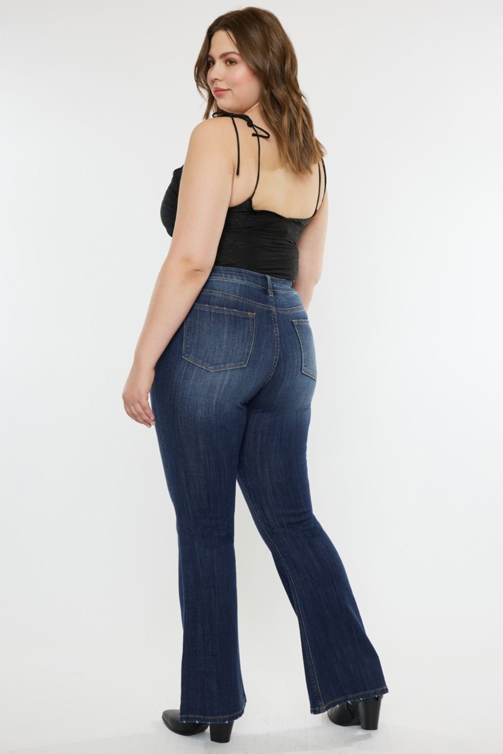Kancan Full Size Mid Rise Slim Flare Jeans - Rochelle's House LLC
