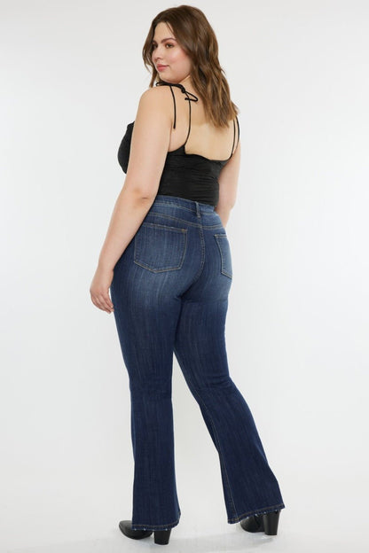 Kancan Full Size Mid Rise Slim Flare Jeans - Rochelle's House LLC