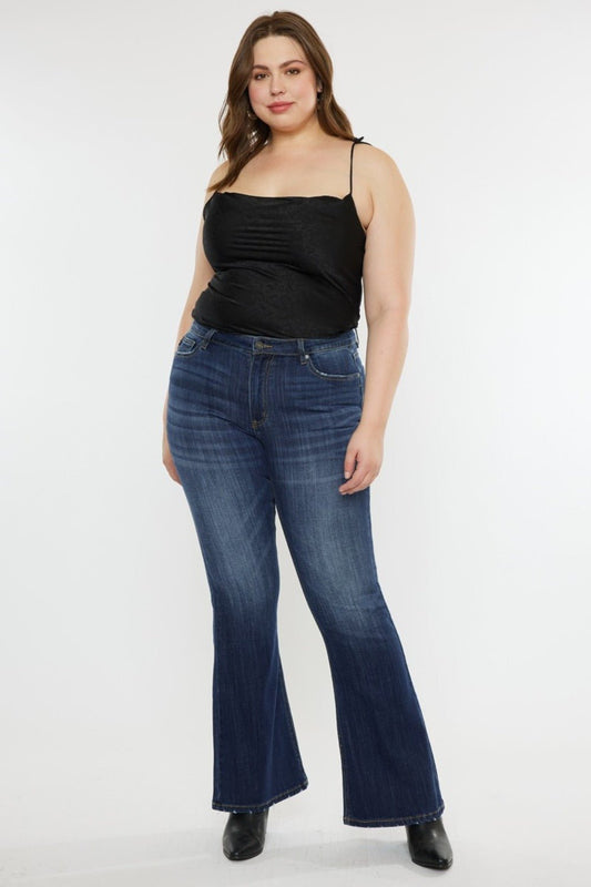 Kancan Full Size Mid Rise Slim Flare Jeans - Rochelle's House LLC