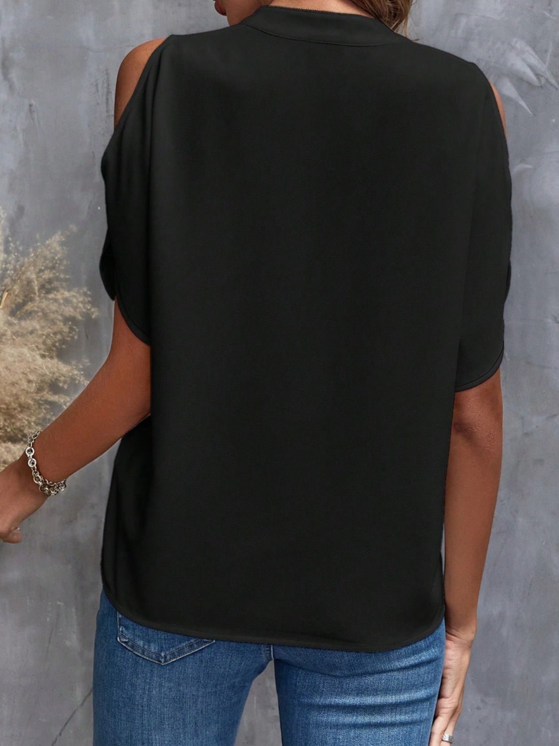 Back view of product with easy, flowy drape