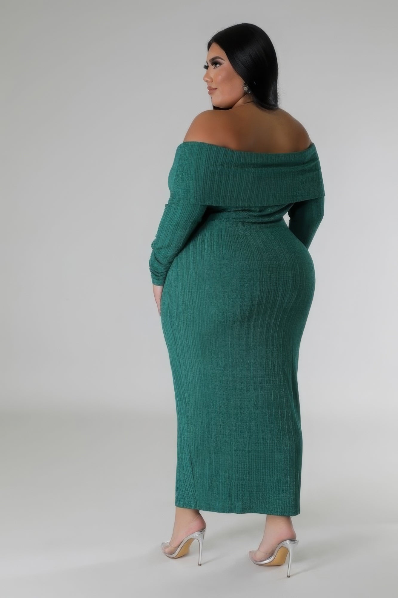 Side view of product highlighting flattering shape and movement