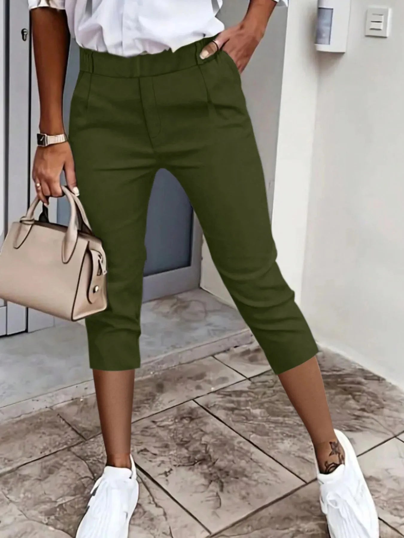 Lifestyle image of product styled for a chic daytime look