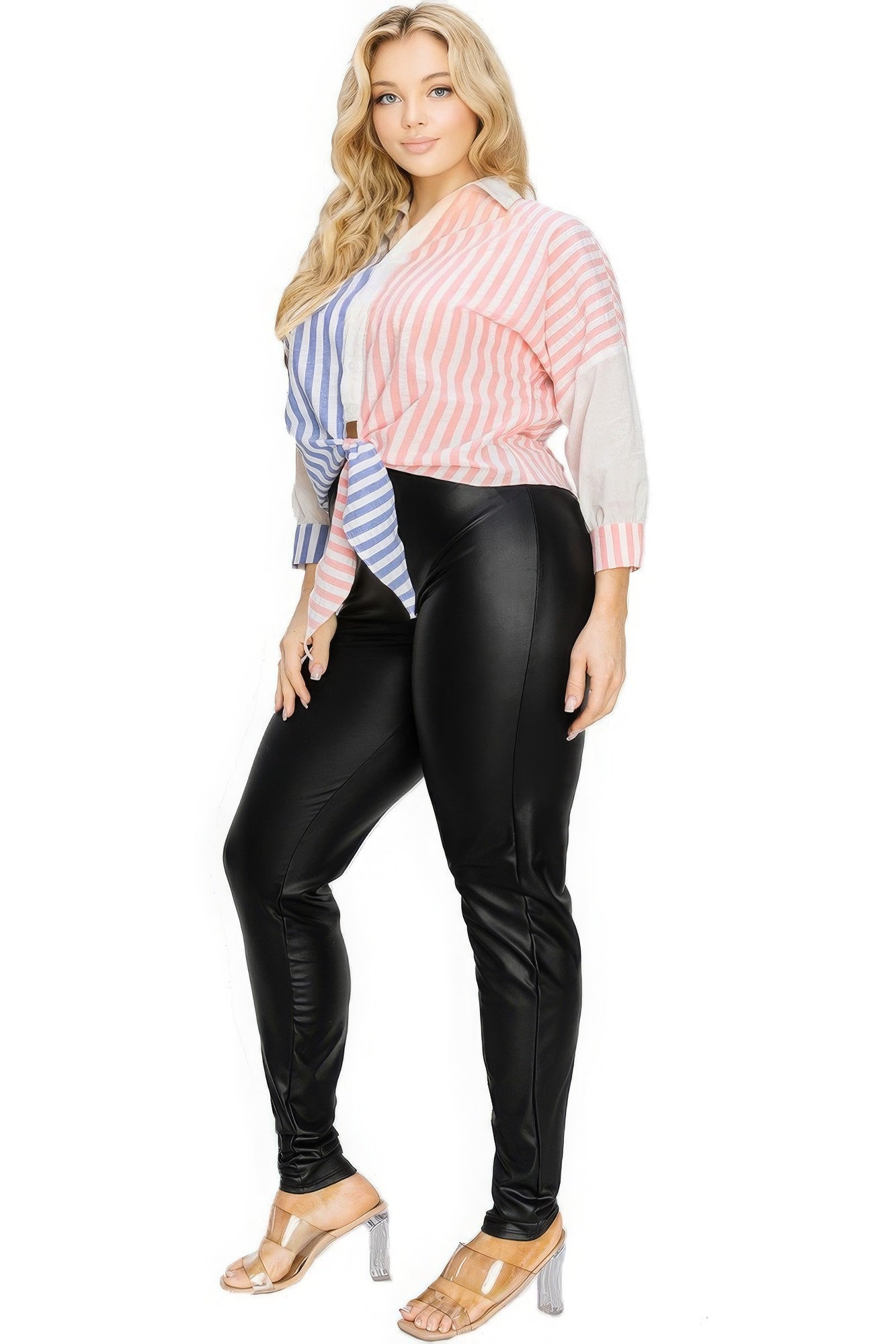 Plus gold & floral pattern print belted romer - Rochelle's House LLC